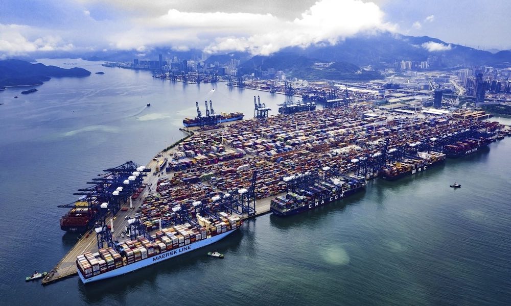 La conjoncture au port de Yantian