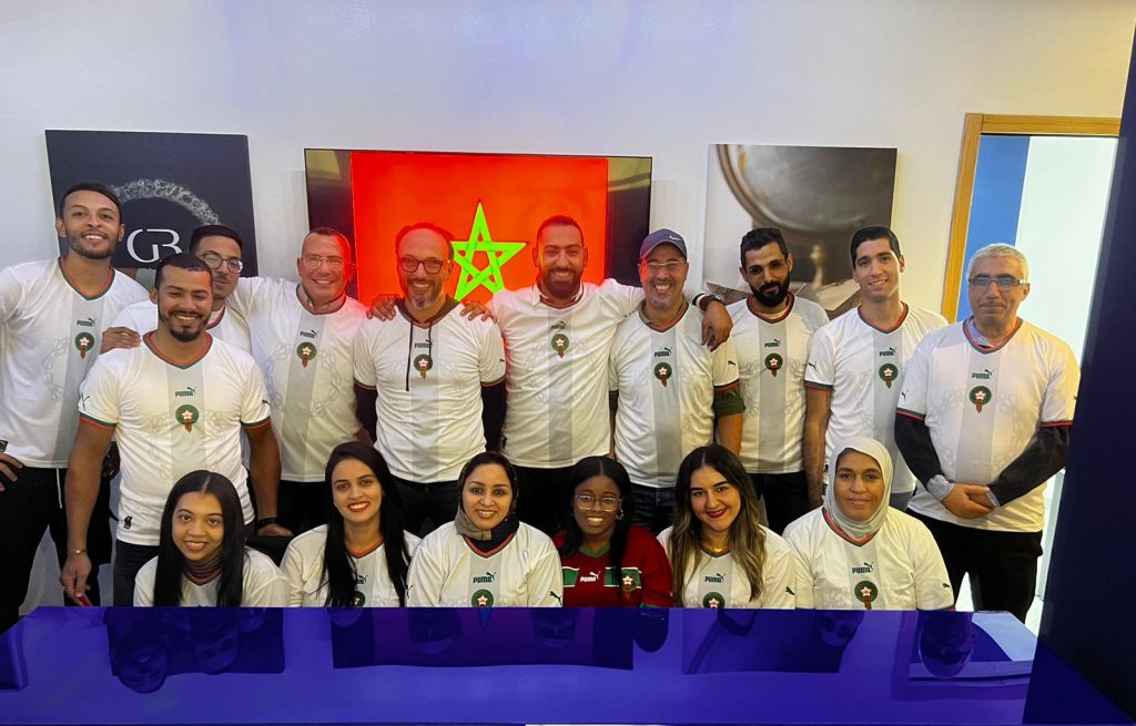 Team GBE derrière les lions de l'Atlas.